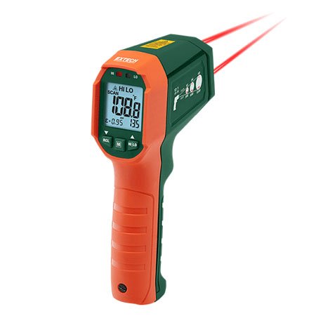 Termometro a infrarossi doppio puntatore laser Extech IR320