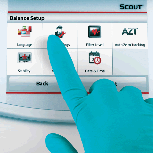 Bilance tecniche Ohaus serie Scout STX_impostazione bilancia tecnica - GEASS Torino